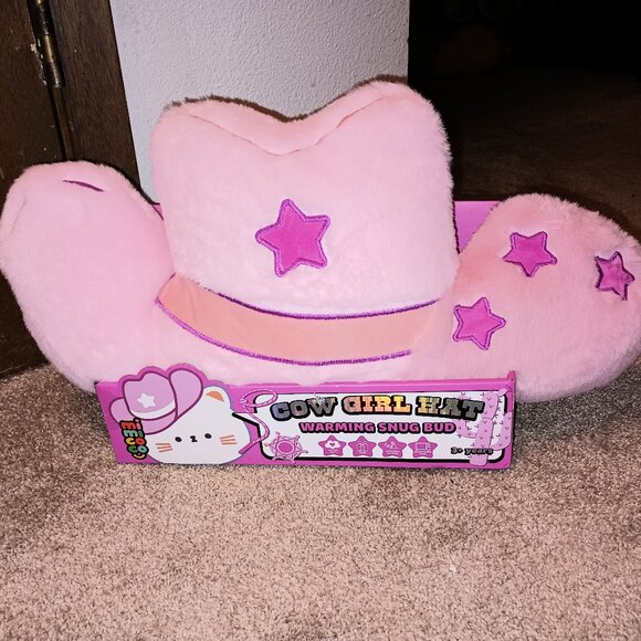 NEW Mimicoco Cowgirl Hat Plush Snug Bud Infused Super Soft Warming Rodeo Star - Picture 1 of 7